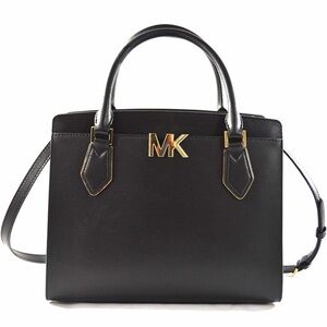 Michael Kors Black Satchel with Gold Accents